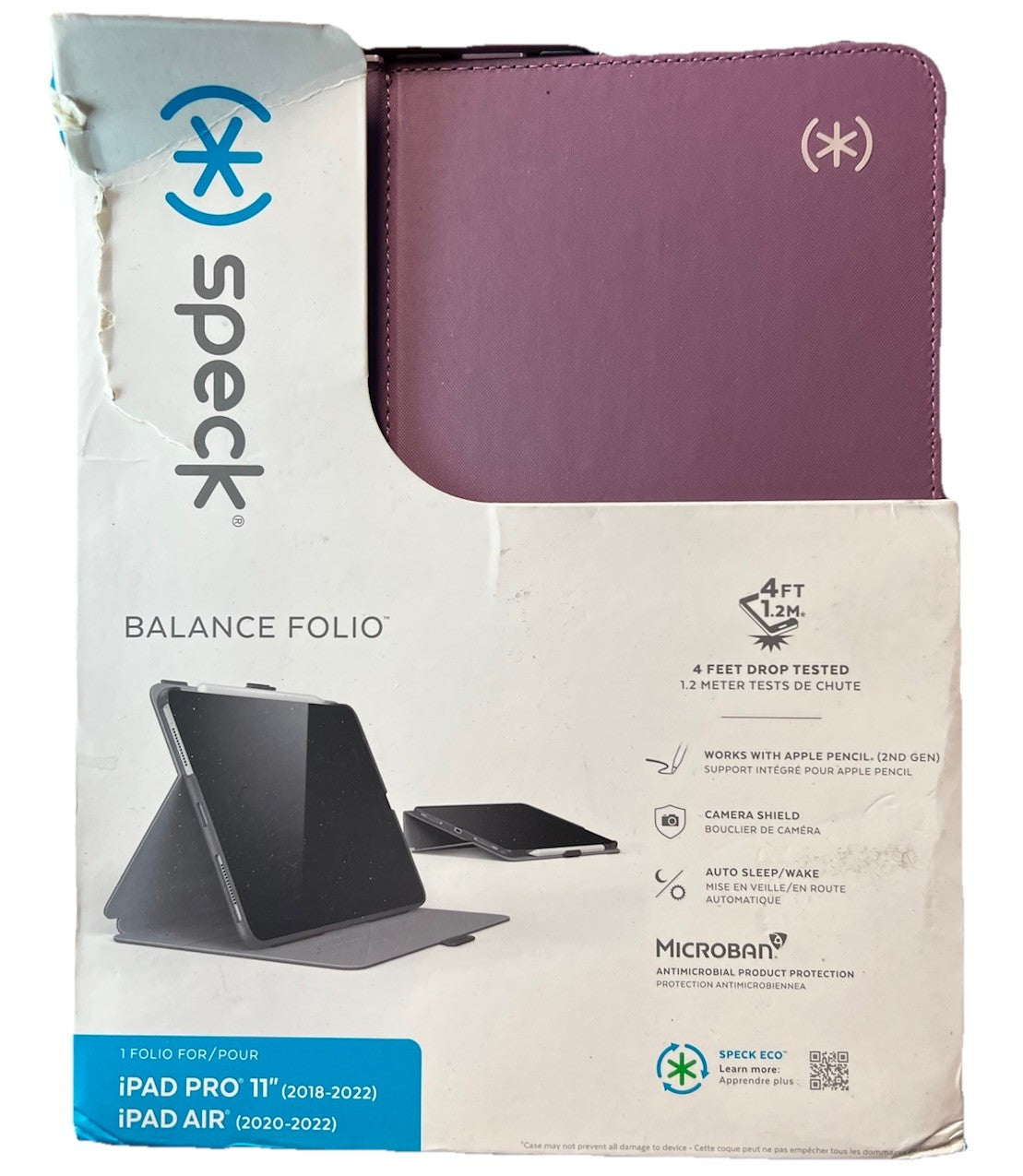 Speck Balance Folio Case iPad Pro 18/22 - 11 - Ipad Air 20/22 Plumberry New Read