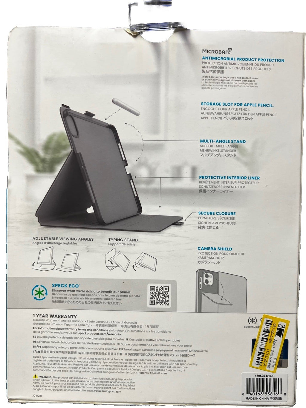 Speck iPad 11" Pro (2023) Balance Folio - Black - New