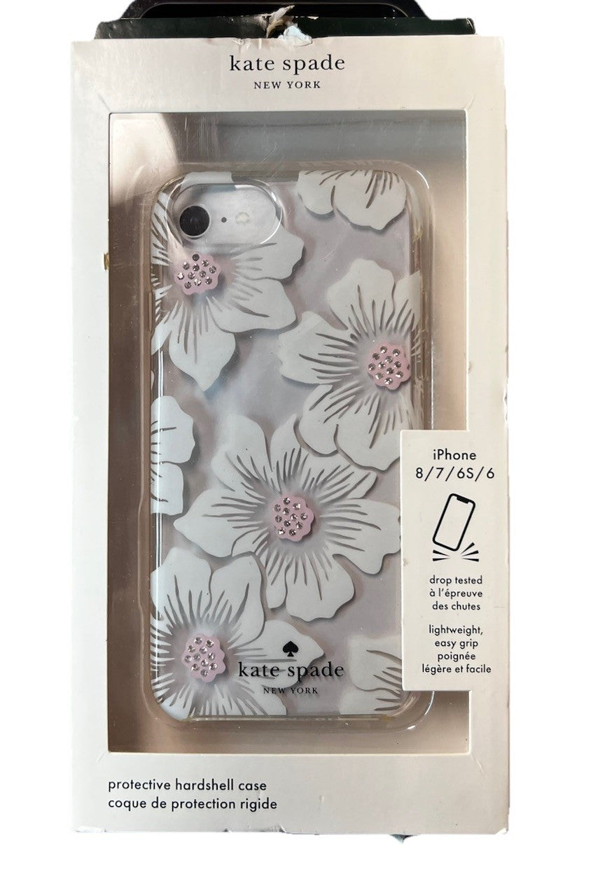 Kate Spade NY Hardshell Case for Apple iPhone 8/7/6/6s/SE- HOLLYHOCK FLORAL
