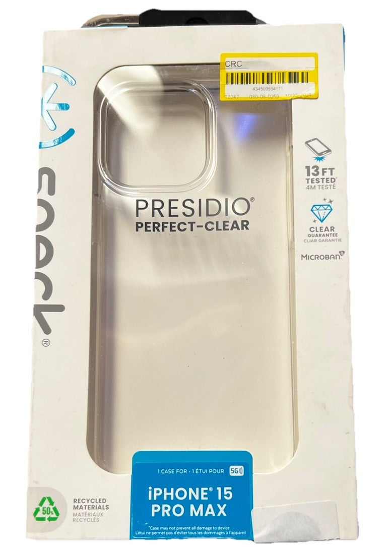 Speck Presidio Perfect-Clear Case for Apple iPhone 15 Pro Max - Clear