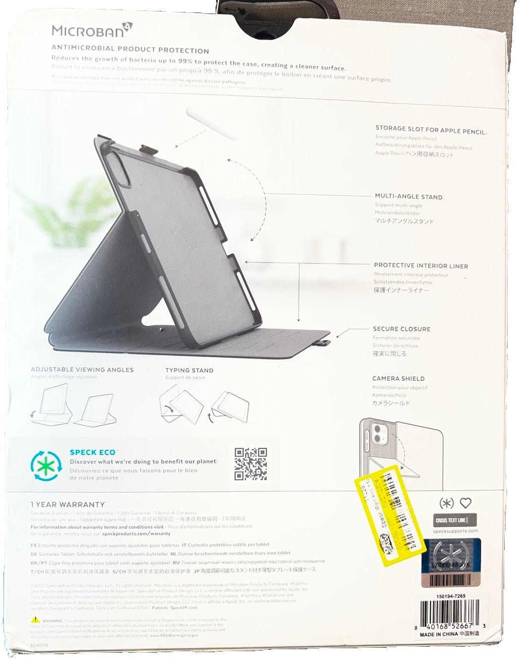 Speck Balance Folio Case iPad Pro 18/22 - 11 - Ipad Air 20/22 Plumberry New Read